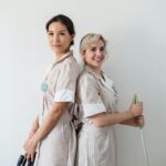 two member cleaning team providing fast efficient house cleaning service